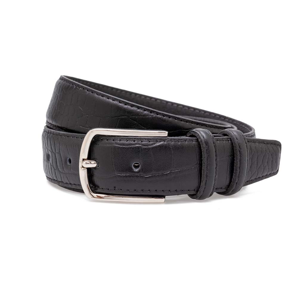 کمربند کروکو دو رو چرم ZK001 مردانه